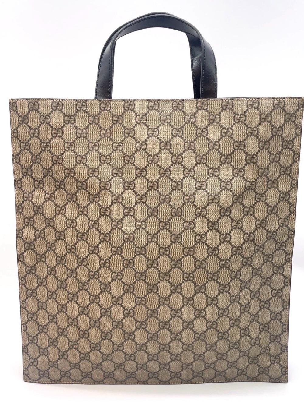 Gucci GG Supreme Sherry Line PVC Leather Gray 2way Tote - Picture 3 of 16